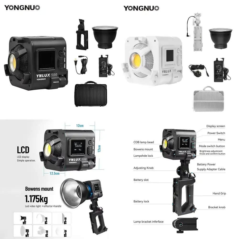Photography Videos Free - YONGNUO YNLUX100 100W 3200K-5600K Kompakt El