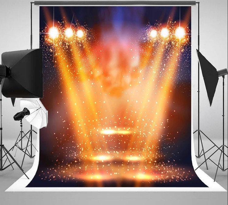 Photography Award - DJ altın led sahne bokeh neon