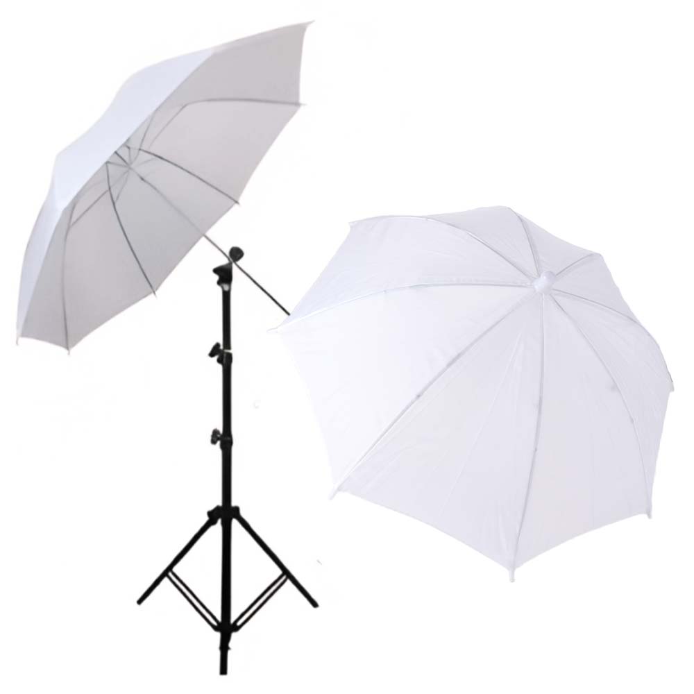 Photography Umbrella Diffuser - 50cm/20 İnç Fotoğrafçılık Şemsiyesi Beyaz Yumuşak